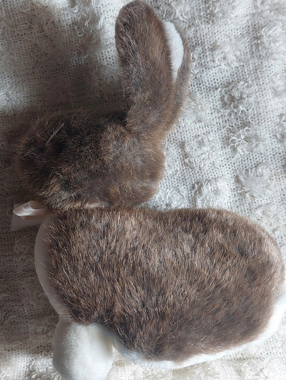 Plush Bunny with Ribbon Accent